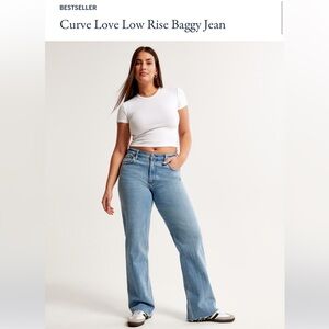 Abercrombie & Fitch Curve Love Low Rise Baggy Jean 25/0R